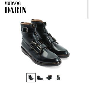 John Fluevog Darin Black Leather women’s  Boots